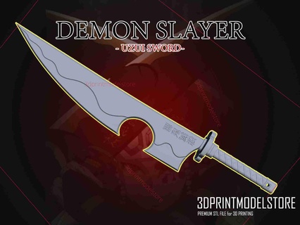 demonio asesino tengen uzui espada kimetsu yaiba cosplay 3d modelos descargar crealidad nube disfraces 3d print model - Mito3D