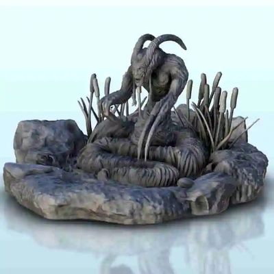 demonic swamp monster - figure dark miniatures warhammer 3d models download creality cloud monsters 3d print model - Mito3D