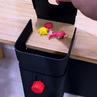 Schreibtisch montiert Müll Behälter Zubehör 3d print model - Mito3D