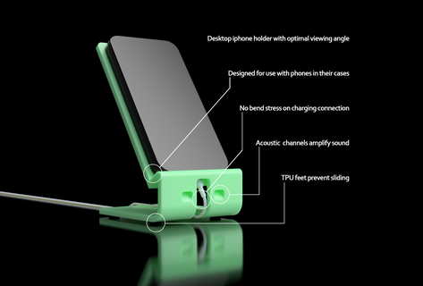 Iphone suporte 3d modelos baixar crialidade nuvem casa 3d print model - Mito3D