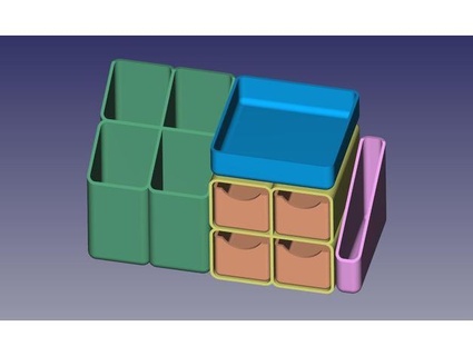 desktop organizer Tools 3d print model - Mito3D