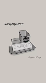 desktop organizzatore v2 3d print model - Mito3D
