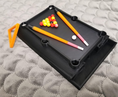 desktop pool table + accessories - support needed Sport Equipment 3d print model - Mito3D