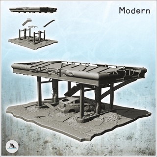 yerlebir edilmiş gaz istasyon karkas 3 arazi manzara mimari modeller 3d print model - Mito3D