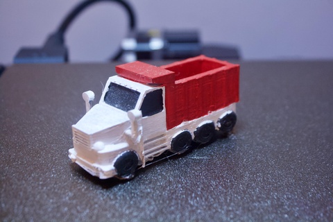 detailed dump truck Vehicles 3d print model - Mito3D