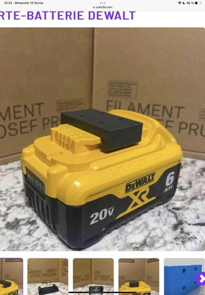 dewalt batterie sperren 3d modelle download realität wolke 3d print model - Mito3D