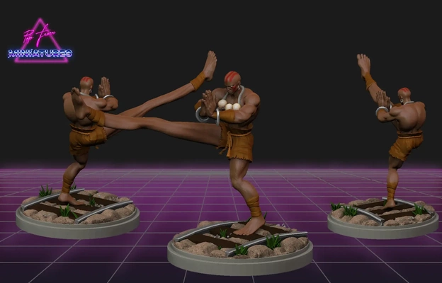 dhalsim classique rue combattant 3d modèles télécharger créalité nuage 3d print model - Mito3D