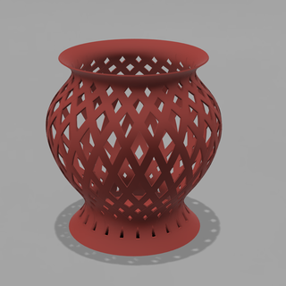 diamond-patterned vase Home Decor 3d print model - Mito3D