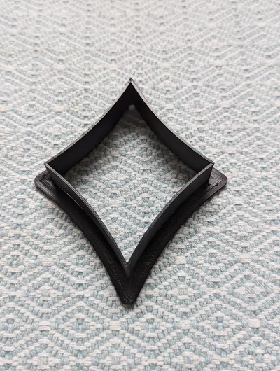 diamant plätzchen cutter 3d modelle download realität wolke 3d print model - Mito3D