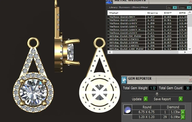 diamant schmuck 3d modelle download realität wolke 3d print model - Mito3D