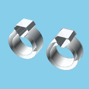 diamante anillo anidable caja v1 3d print model - Mito3D