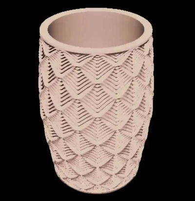 diamond scales vase 3d models download creality cloud home decor 3d print model - Mito3D