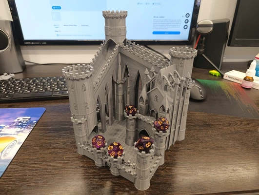 dados castelo 3 dnd 3d modelos baixar crialidade nuvem 3d print model - Mito3D