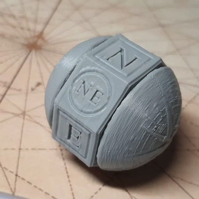 dice compass 3d models download creality cloud 3d print model - Mito3D