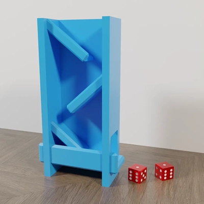 dice tower toy 3d models download creality cloud board game 3d print model - Mito3D