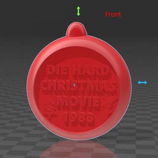 mourir dur film Noël ornement 3d print model - Mito3D