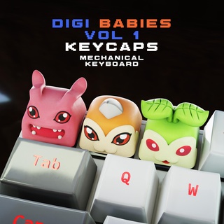 digi babies vol - digimon keycap collection mechanical Fictional Characters 3d print model - Mito3D