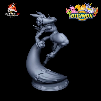 digimon renamon 3d drucken modelle download realität wolke 3d print model - Mito3D