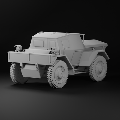 dingo mki scout car 28mm scale 3d models download creality cloud armored cars & tanks 3d print model - Mito3D