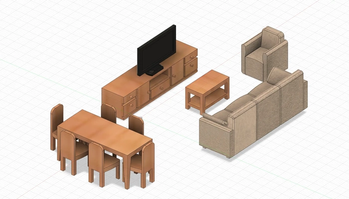 jantar miniatura comedor 3d modelos baixar crialidade nuvem 3d print model - Mito3D