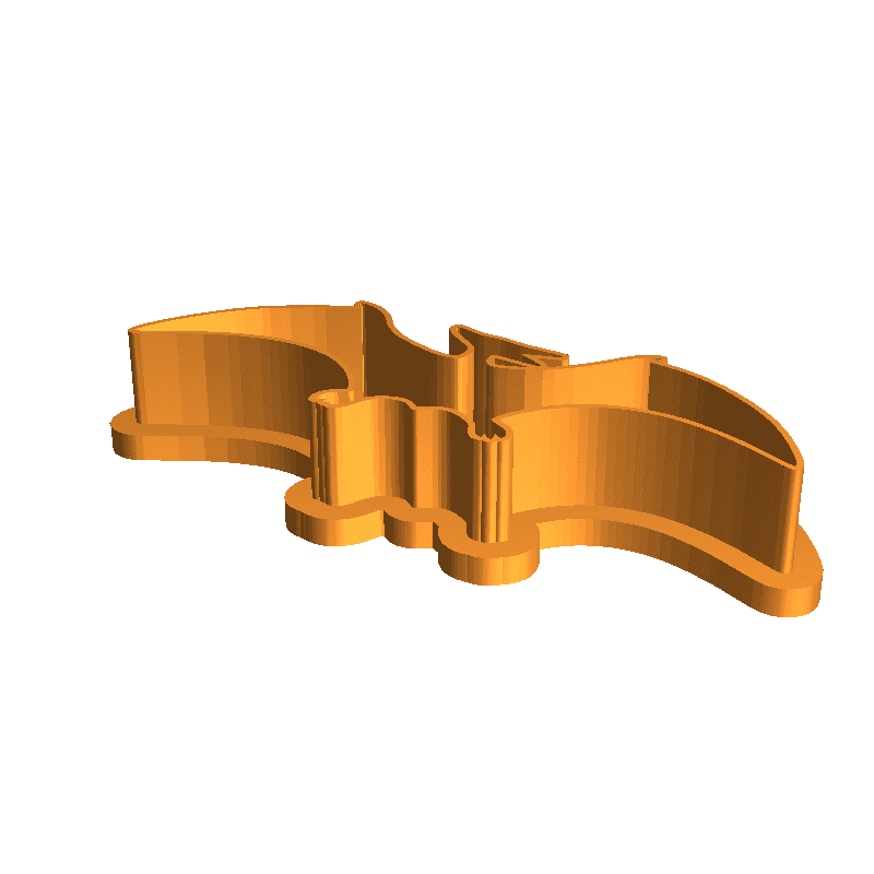 dino outline cookie cutter Foods 3D print model - Mito3D