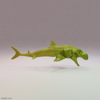 dinossauro t rex Tubarão animais 3d print model - Mito3D