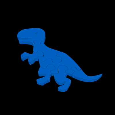 dino rex puzzle 3d modelle download realität wolke 3d print model - Mito3D