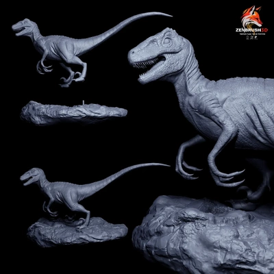 dinosaurier velociraptor 3d drucken modelle download realität wolke 3d print model - Mito3D