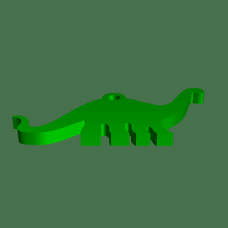 dinossauro chaveiro natureza plantas 3d print model - Mito3D