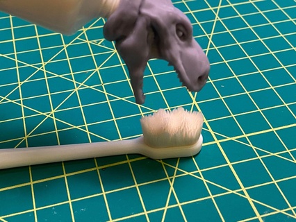 dinosaurio t rex pasta dental sombrero copa casa 3d print model - Mito3D