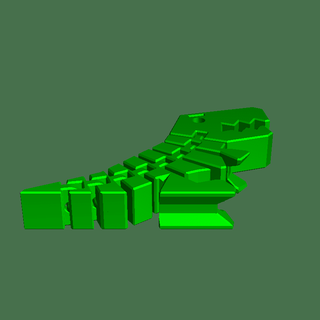 dinossauro brinquedo tijolos 3d print model - Mito3D