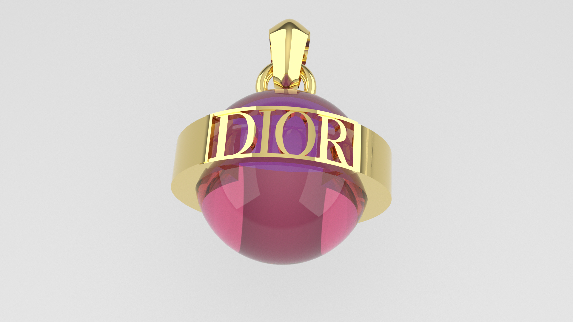 dior pelota colgante pendiente Moda 3D print model - Mito3D