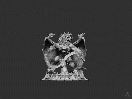 diorama balrog vs gandalf 3d modelle download realität wolke 3d print model - Mito3D