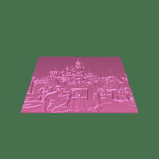 Disney castelo litofano 3d print model - Mito3D