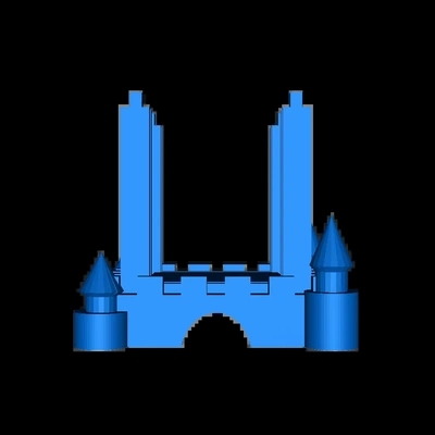 disney castillo base 3d modelos descargar crealidad nube 3d print model - Mito3D