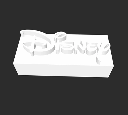 disney logo 3d modelli scarica creality nube 3d print model - Mito3D