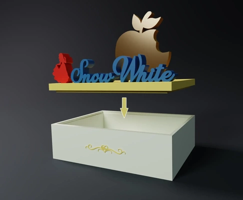 disney prinzessin schnee weiß box 3d modelle download realität wolke 3d print model - Mito3D