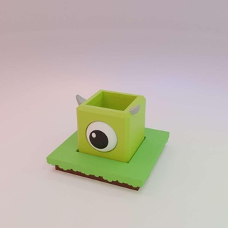 Disney tsum Mike Monster Pflanzer Box Natur Pflanzen 3d print model - Mito3D