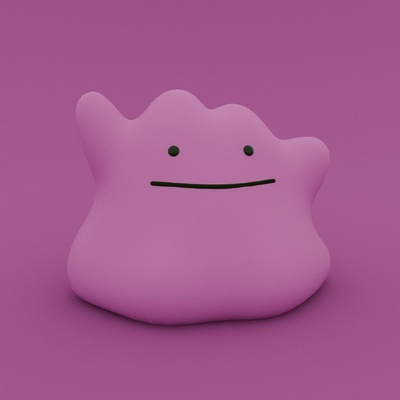 ditto - pokemon 3d models download creality cloud fictional characters 3d print model - Mito3D