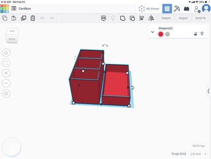divided deck box lid Toys & Games 3d print model - Mito3D