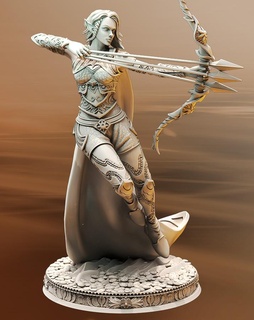 divine archer - sairena Characters 3d print model - Mito3D