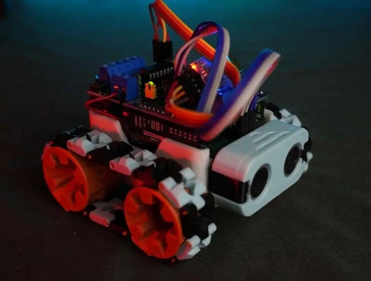 diy mini 3d gedruckt bluetooth kontrolliert roboter modelle download realität wolke spielzeug autos 3d print model - Mito3D