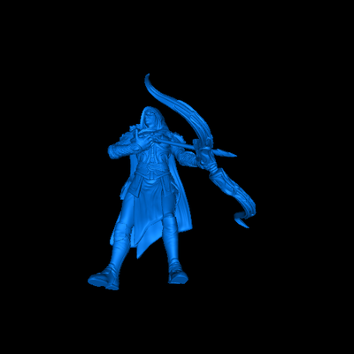 dnd ranger 3d modelle download realität wolke 3d print model - Mito3D