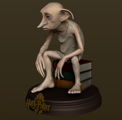 dobby harry potter film 3d models download creality cloud fictional characters 3d print model - Mito3D