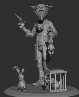 medico coniglio personaggi 3d print model - Mito3D