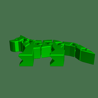 chien reptilien 3d print model - Mito3D