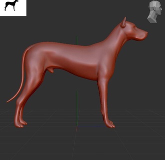 chien 20 3d print model - Mito3D