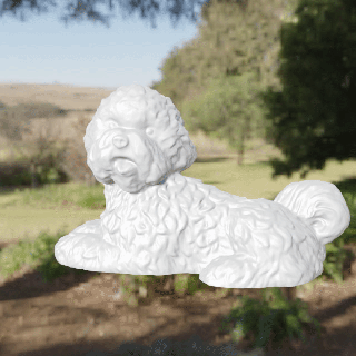 dog bichon Mammal 3d print model - Mito3D