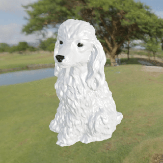 perro caniche 3d modelos descargar crealidad nube mamífero 3d print model - Mito3D