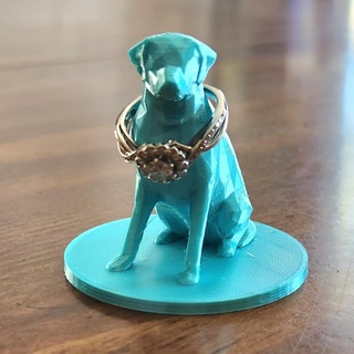 Hund Ring Stand Schmuck 3d print model - Mito3D